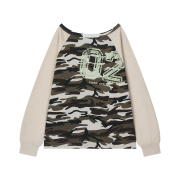SOMSOC Telie Camo Raglan Top Ivory