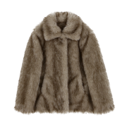 Asura Fox Midi Fur Jacket Beige