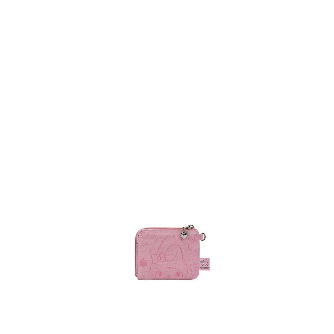 조셉앤스테이시 데님 키링 카드 월렛 마이멜로디 워시드 핑크(Joseph&Stacey Denim Keyring Card Wallet My Melody Washed Pink)