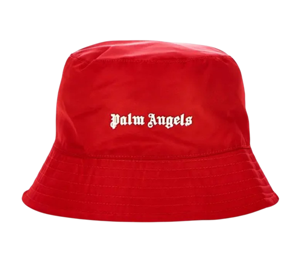 P9Y1WPA75 Palm Angels Classic Logo Bucket Hat - Red