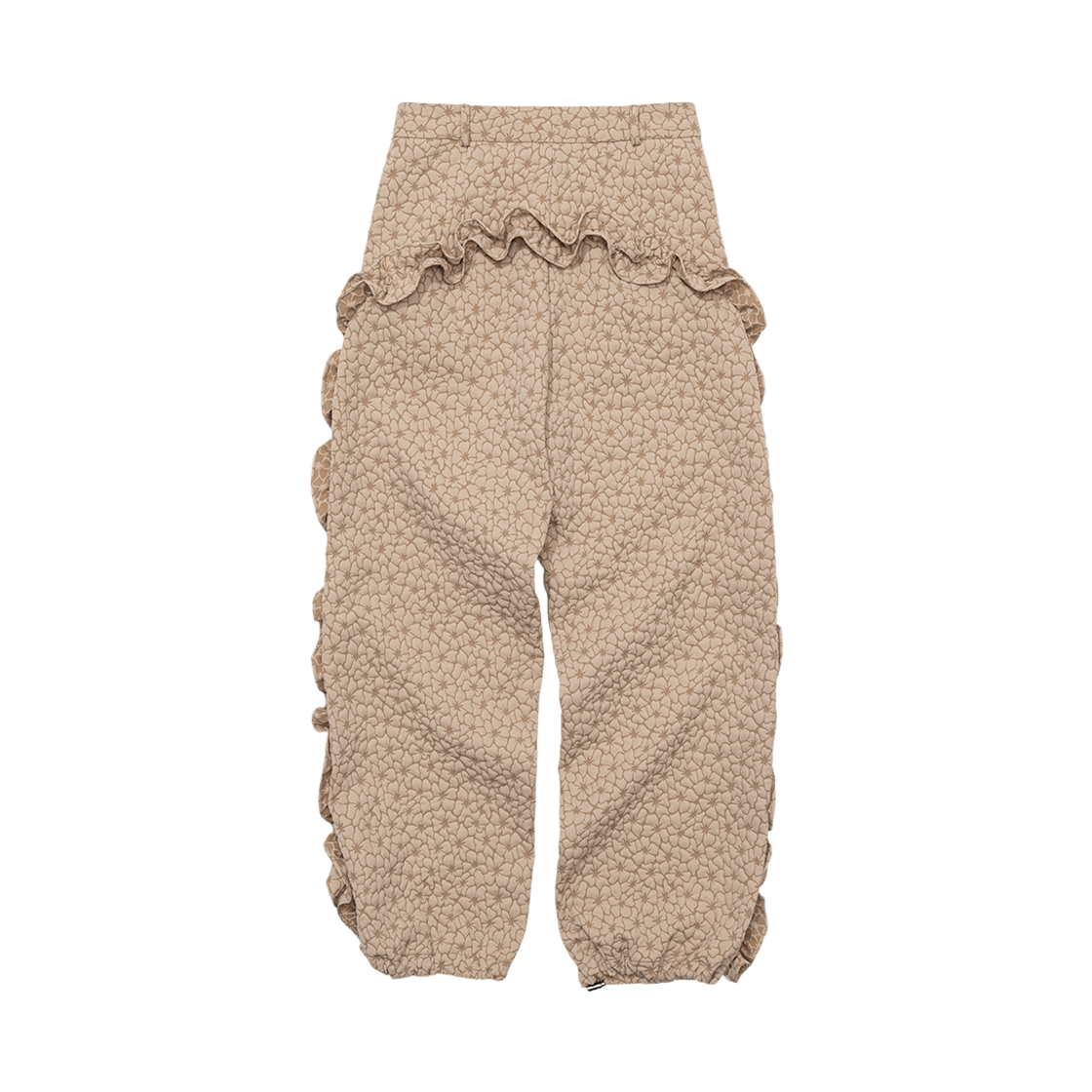 어글리쉐도우 플라워 러플 팬츠 베이지(UGLYSHADOW Flower Ruffle Pants Beige) - 2
