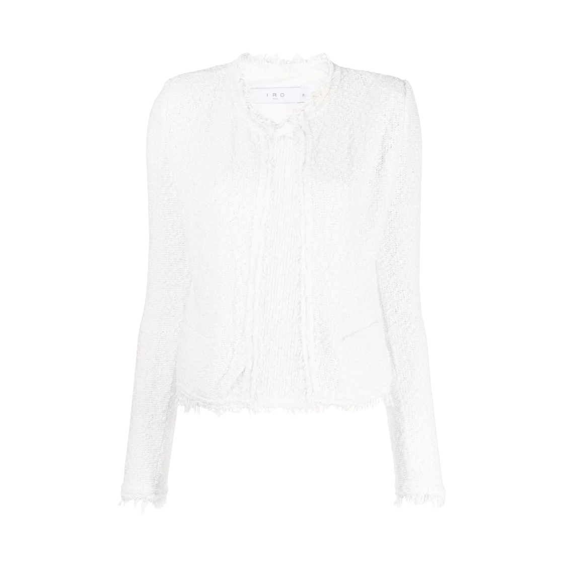 (W) 이로 코튼 블렌드 트위드 자켓 화이트((W) Iro Cotton Blend Tweed Jacket White) - 1