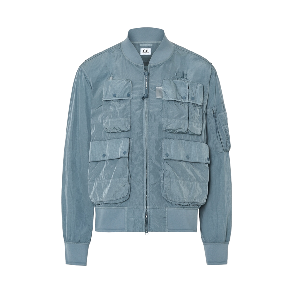 C.P. 컴퍼니 크롬-R 멀티포켓 봄버 자켓 스토미 웨더 블루 - 25SS(C.P. Company Chrome-R Multipocket Bomber Jacket Stormy Weather Blue - 25SS) - 1