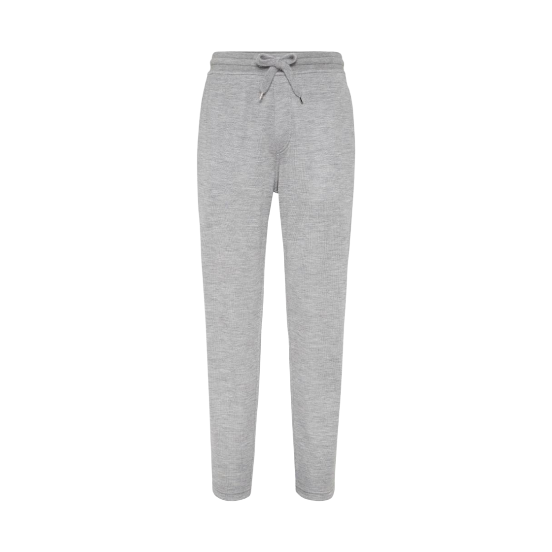 MM8353243G-C8299 Brunello Cucinelli Cashmere Silk French Terry Trousers Grey