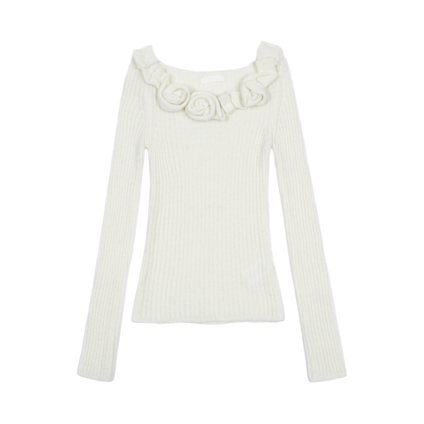 A25FWKN78IV0F Asura Lumea Rose Knit Ivory