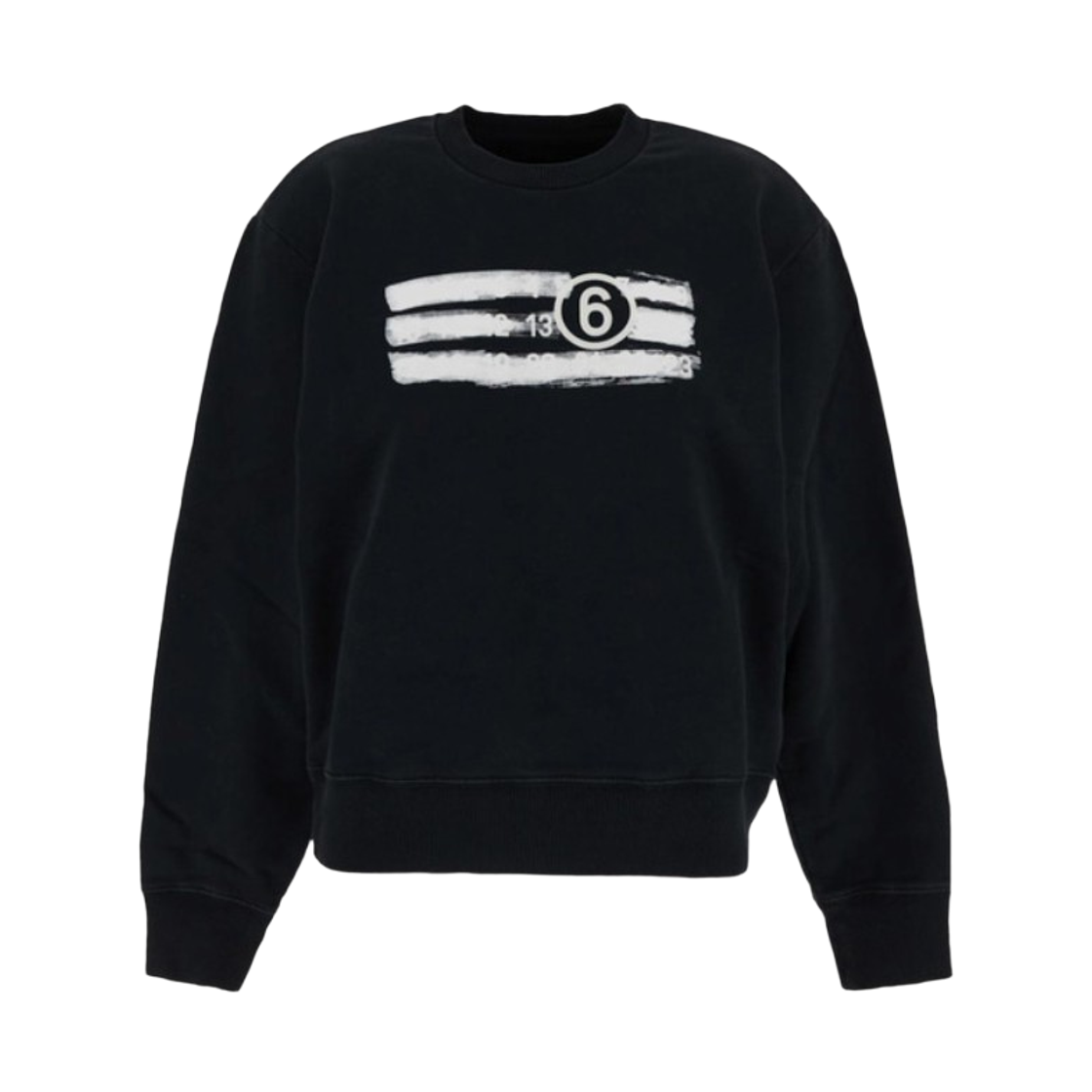S62GU0139M25004900 (W) MM6 Maison Margiela Numeric Sweatshirt Black