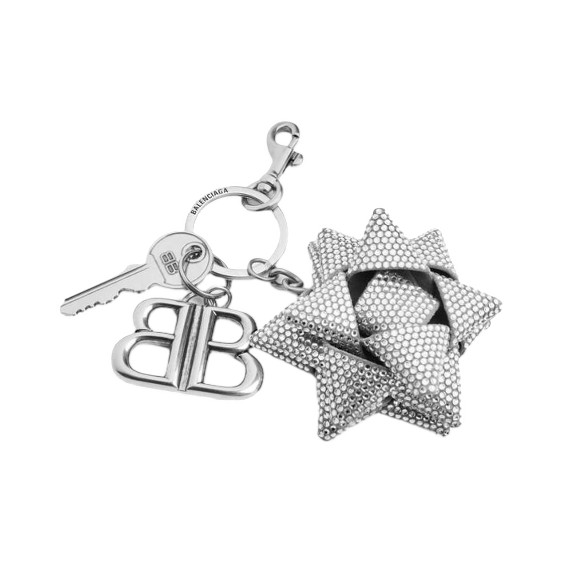 8539732ACBU5032 Balenciaga Charm Keychain Gifting Bow Crystal