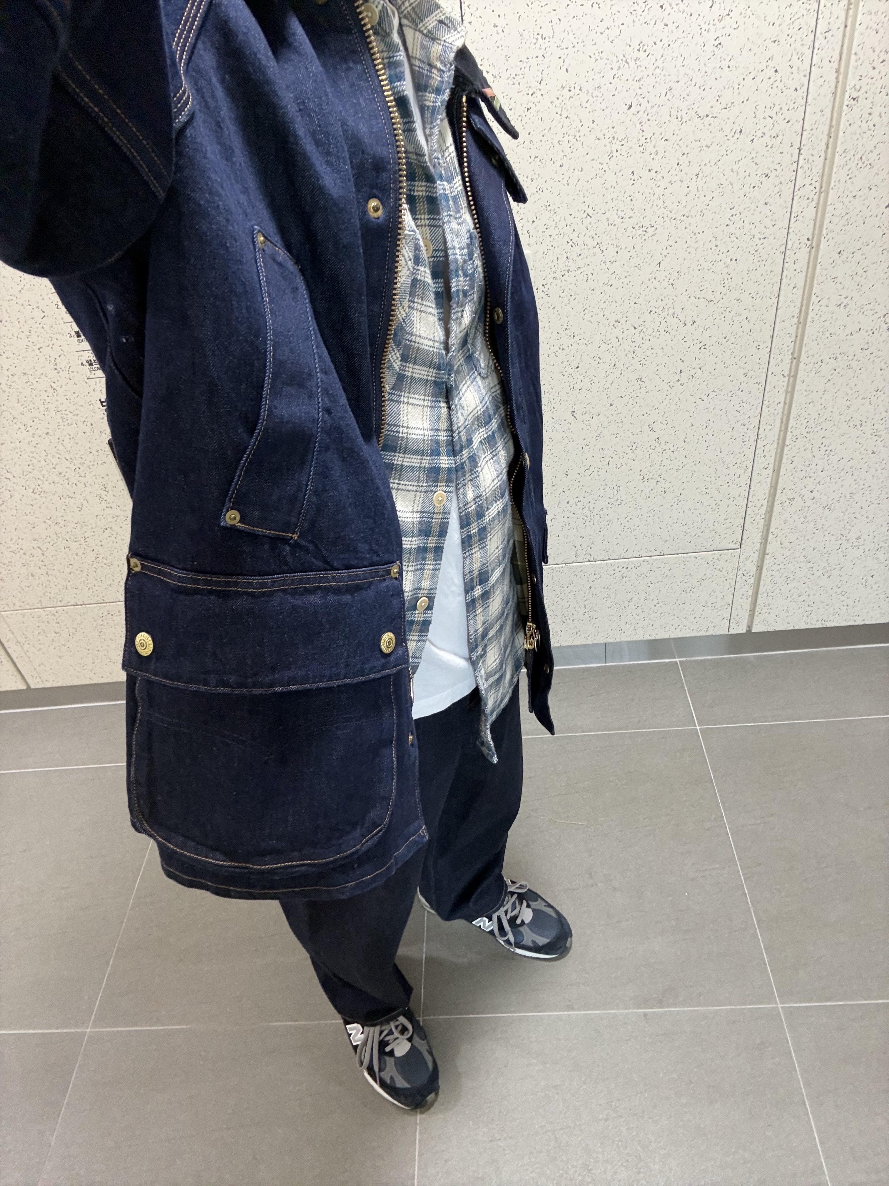 New Balance 991 Made in UK Navy 착용 스타일 - 2