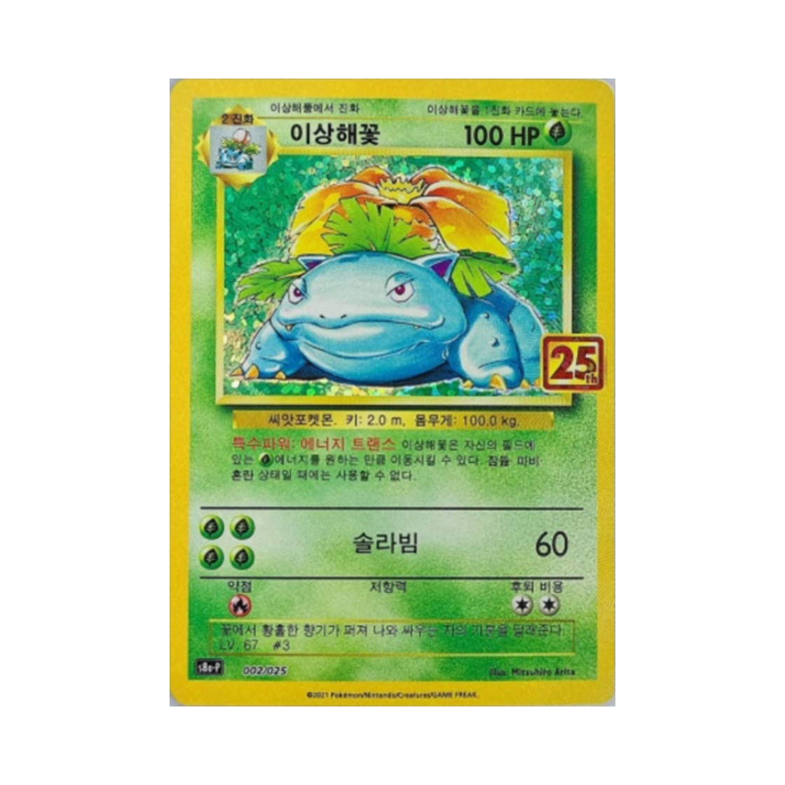 포켓몬 TCG 이상해꽃 25주년 기념 컬랙션 프로모 팩 (한글판)(Pokemon TCG Venusaur 25th Anniversary Collection (Korean Ver.))