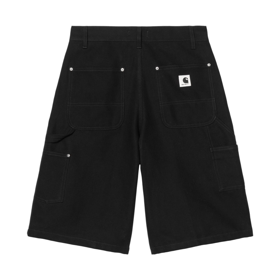 (W) 칼하트 WIP 닉슨 더블 니 쇼츠 블랙 리지드((W) Carhartt WIP Nixon Double Knee Short Black Rigid)