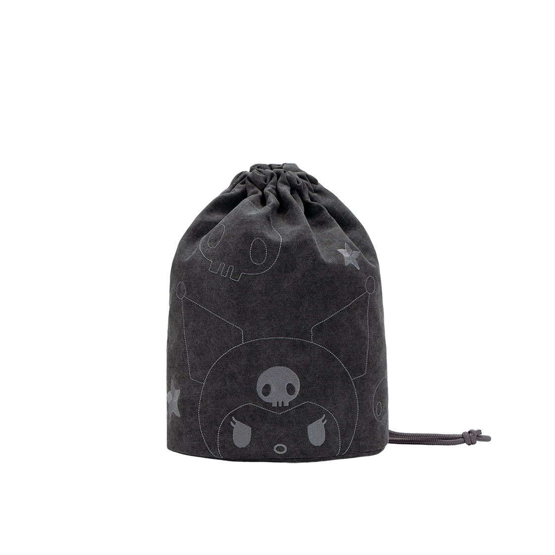 조셉앤스테이시 데님 스트링 백팩 쿠로미 워시드 차콜(Joseph&Stacey Denim String Backpack Kuromi Washed Charcoal)