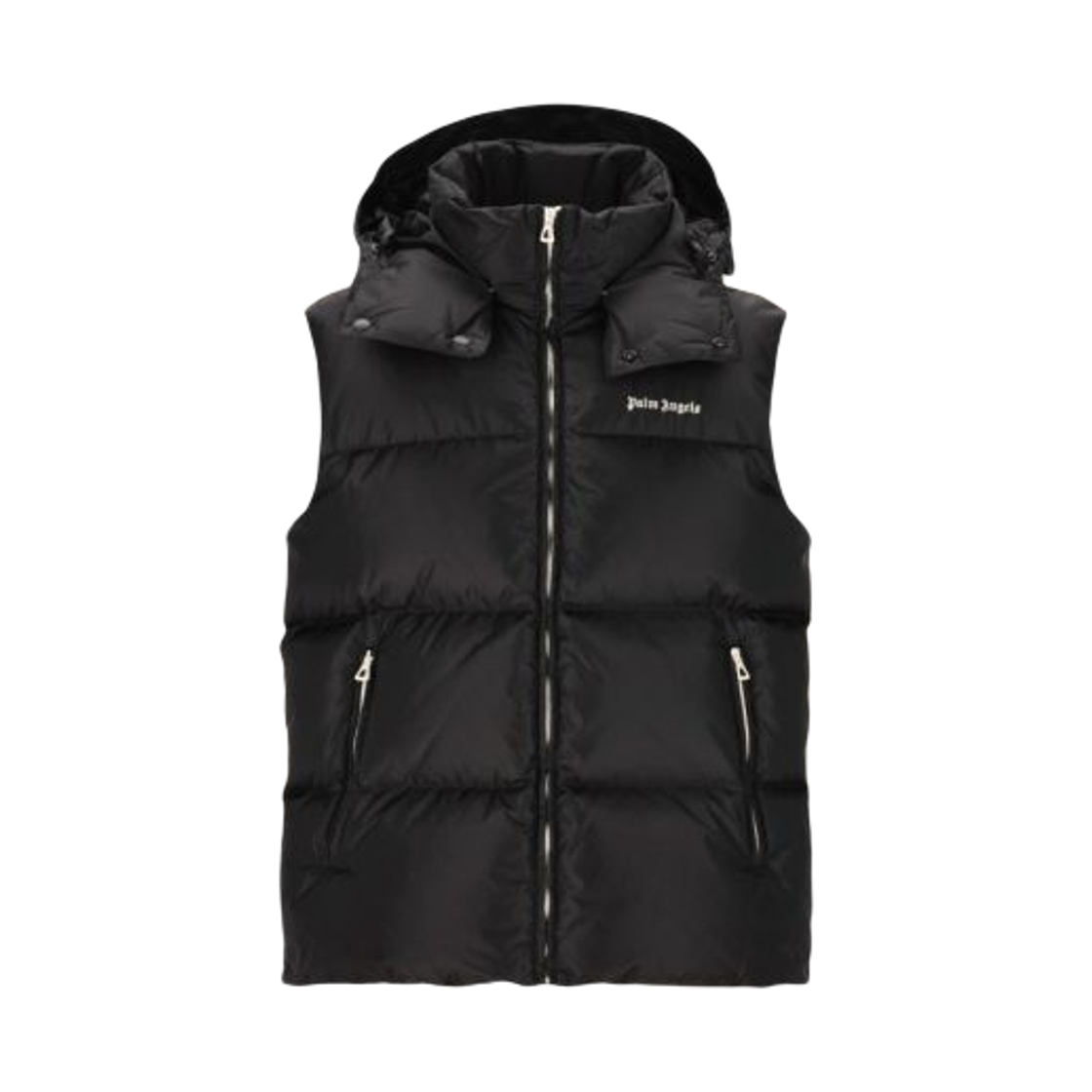 P6AMMC199 Palm Angels Classic Track Hoody Down Vest - Black