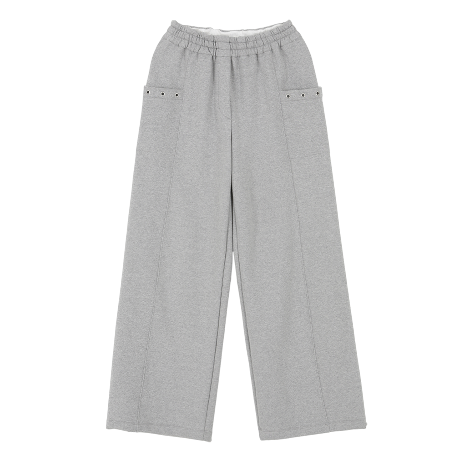 A25FWPT69MG0F Asura Fleece Color Flip Sweatpants Melange Grey