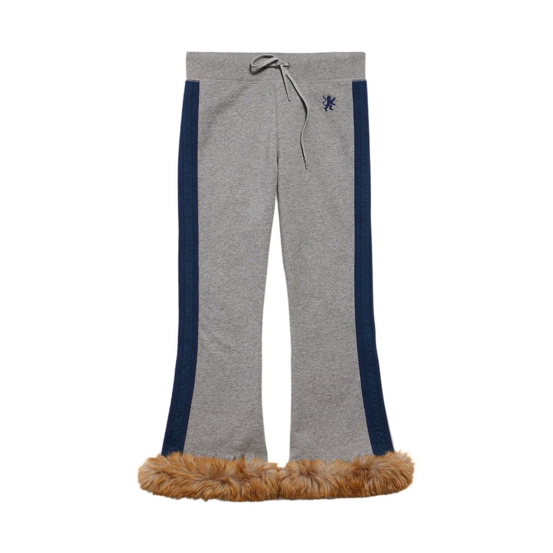 861376TTVH33441 (W) Balenciaga Lion Flared Capri Sweatpants Dark Heather Grey Washed Navy