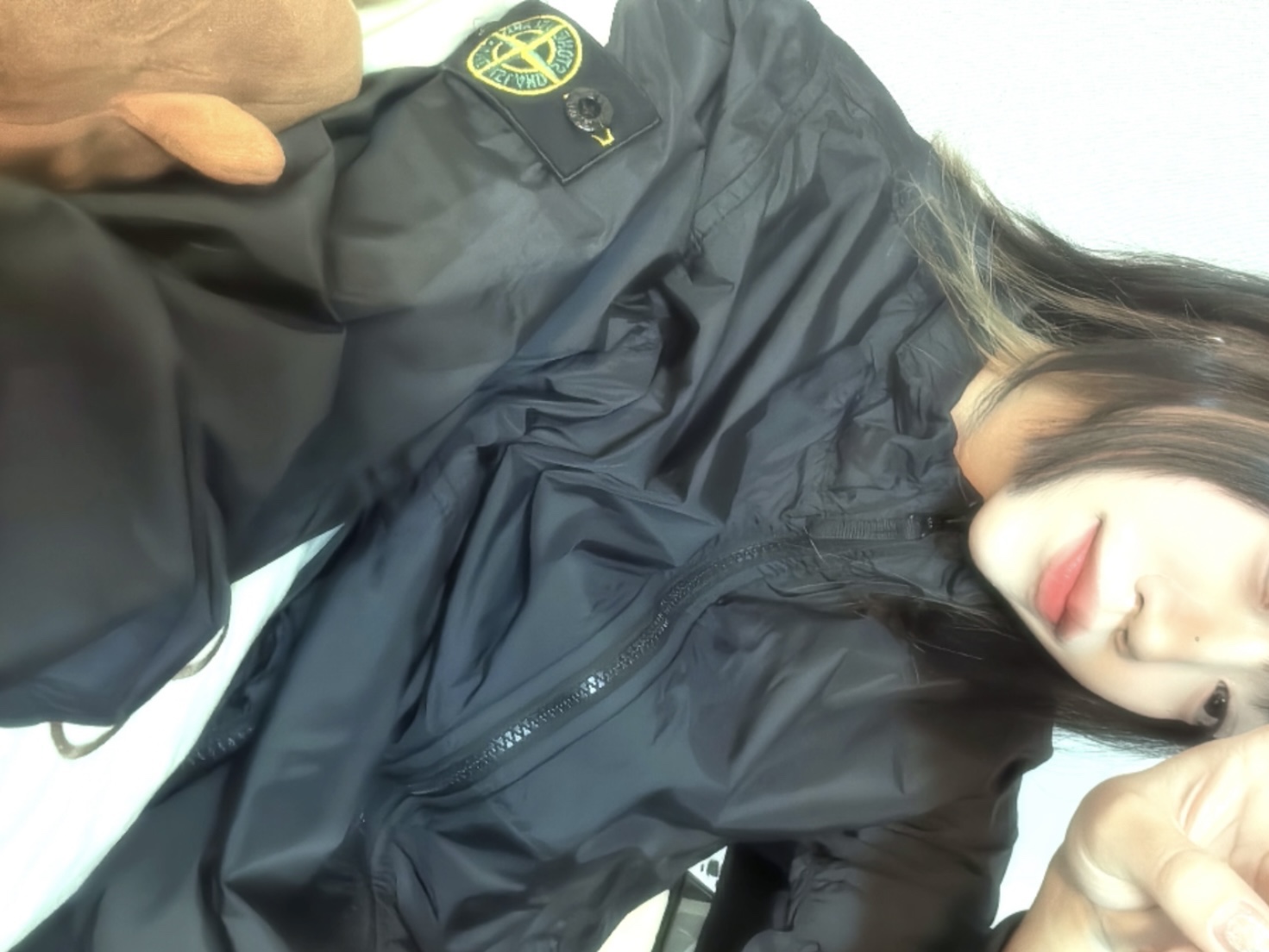 (Kids) Stone Island 40333 Wappen Patch Bomber Jacket Black - 24SS 착용 스타일 - 1