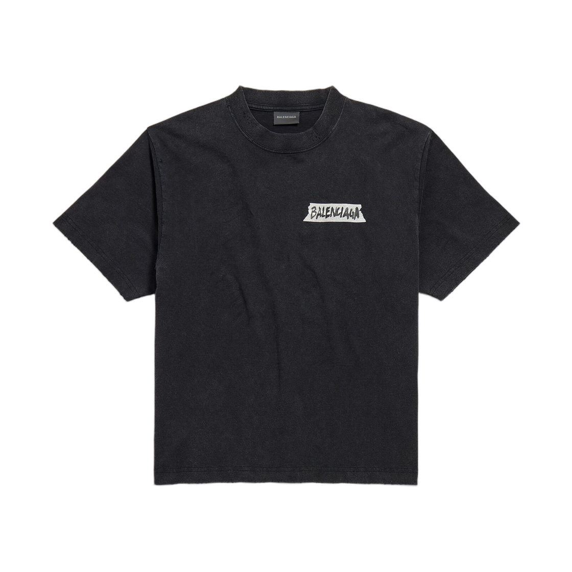 850990TTVL61041 (W) Balenciaga Masking Tape T-Shirt Medium Fit Faded Black