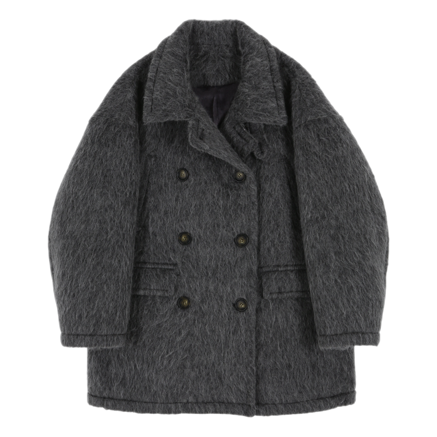 A25FWCT50CC0F Asura Winter Haze Coat Charcoal