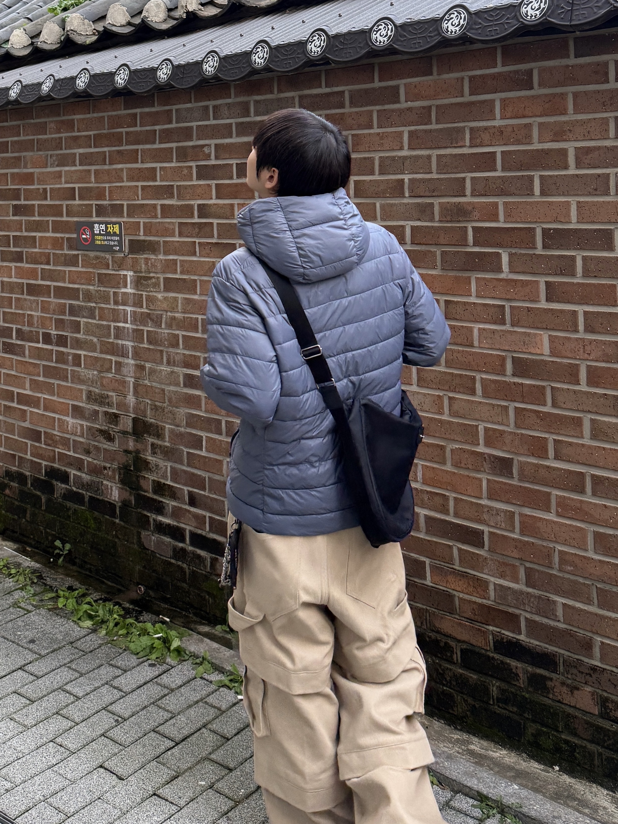 Kamien Titan Baggy Pants Beige, Reebok x Needles Beatnik Moc Core Black Extreme Purple 착용 스타일 - 3