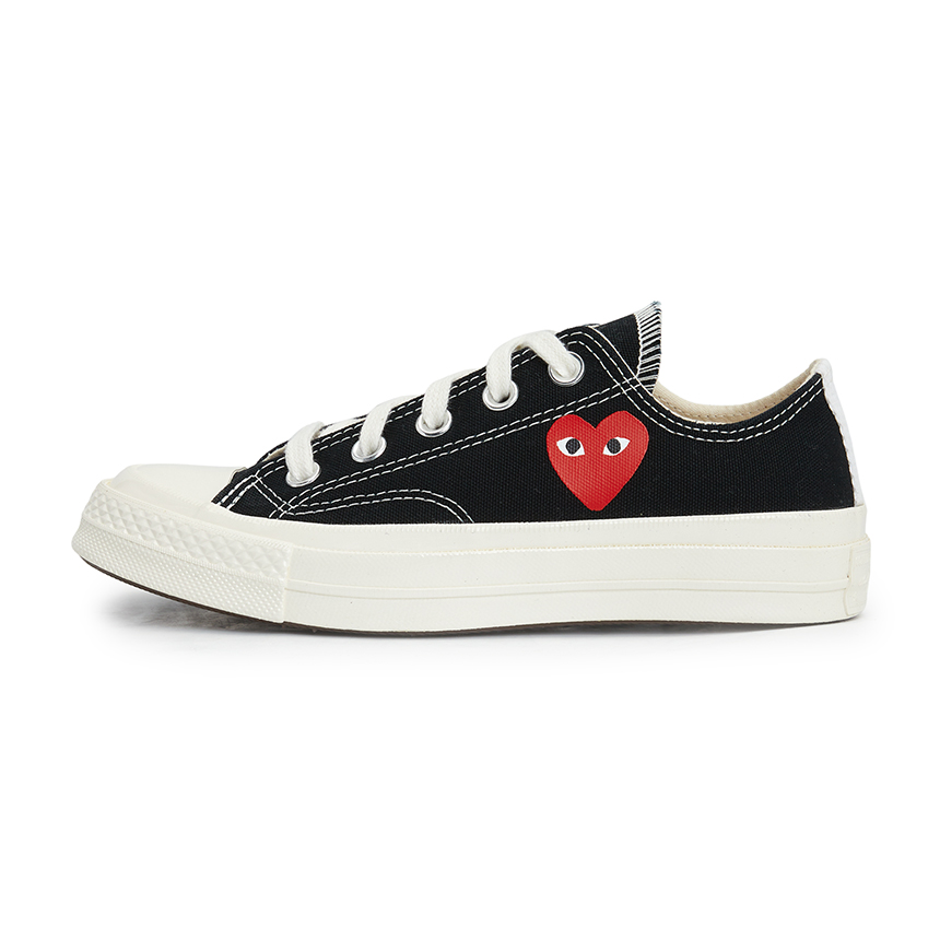 [15% 쿠폰] 컨버스 x 플레이 꼼데가르송 싱글 하트 척 70 로우 블랙([15% 쿠폰] Converse x Play Comme des Garcons Single Heart Chuck 70 Ox Black) - 4