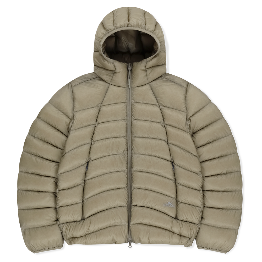 SLCO0OOWHS02SO [트리플적립]SUNLOVE Hooded Fly Light Down Jacket Stone