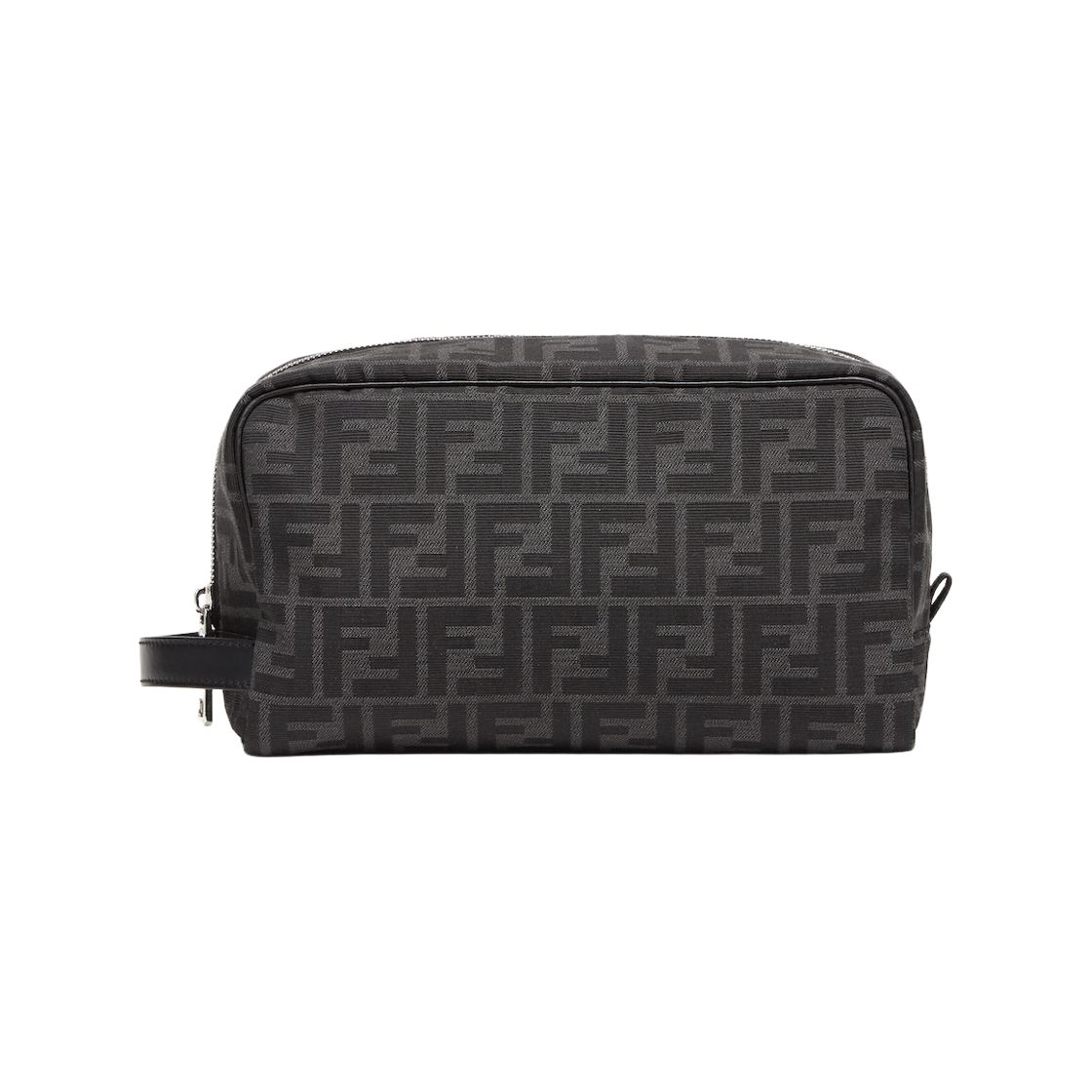 7N0141ALWKF1IKJ Fendi FF Jacquard Fabric Toiletry Case Black