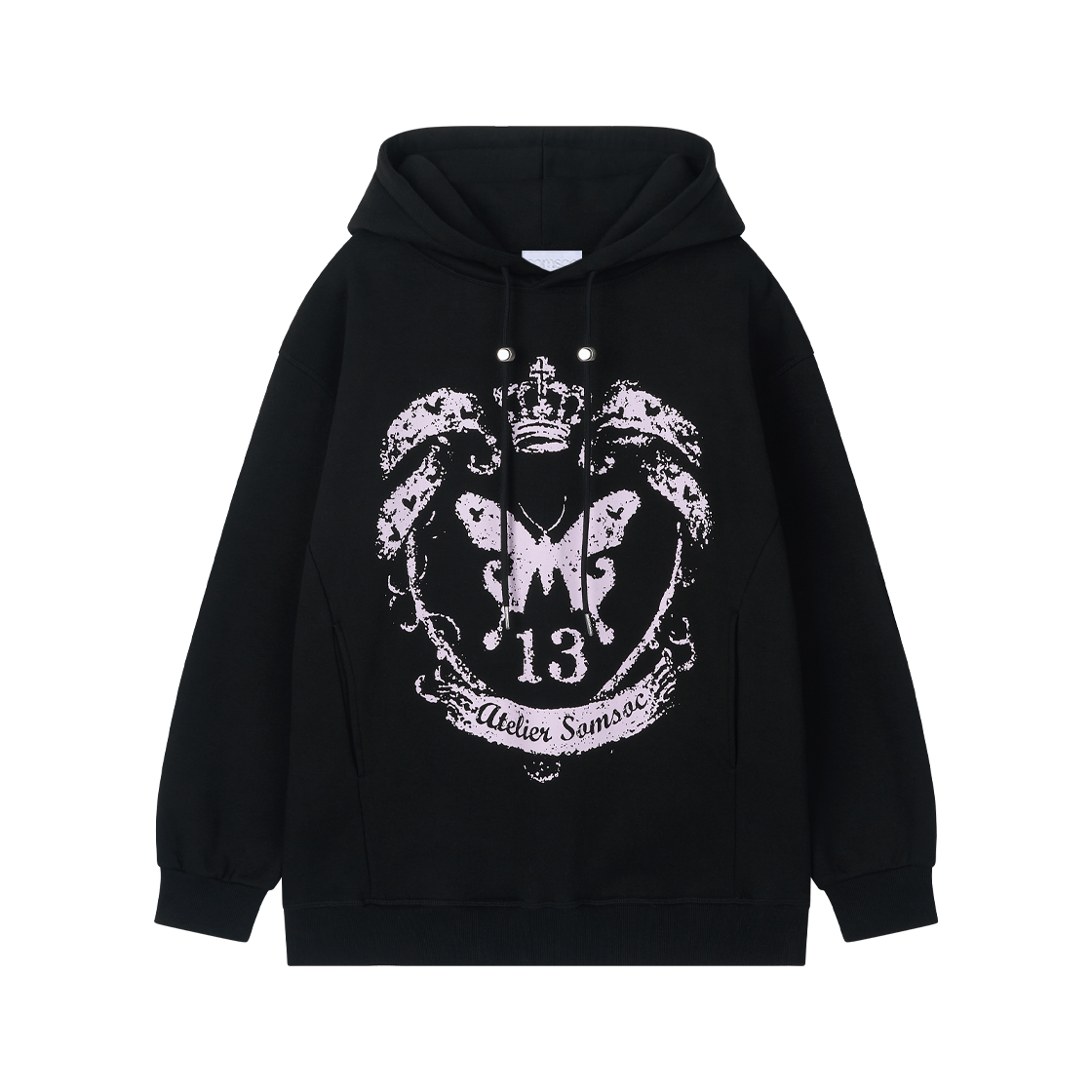 솜속 론느 심볼 아트워크 후디 블랙(SOMSOC Ronne Symbol Artwork Hoodie Black)