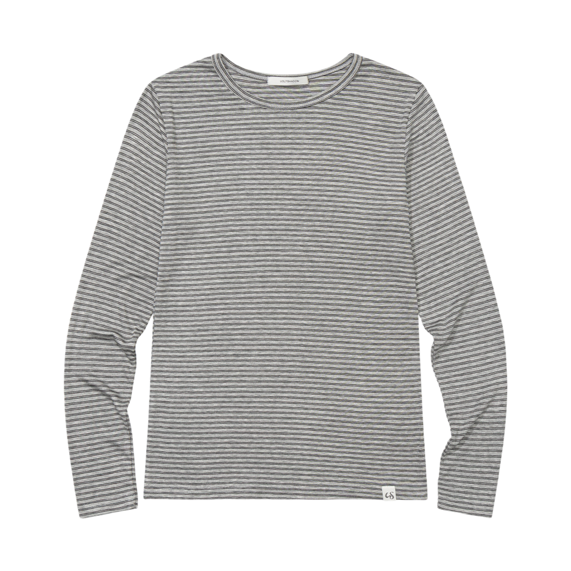 LUV038 UGLYSHADOW Thin Stripe T-Shirt Grey