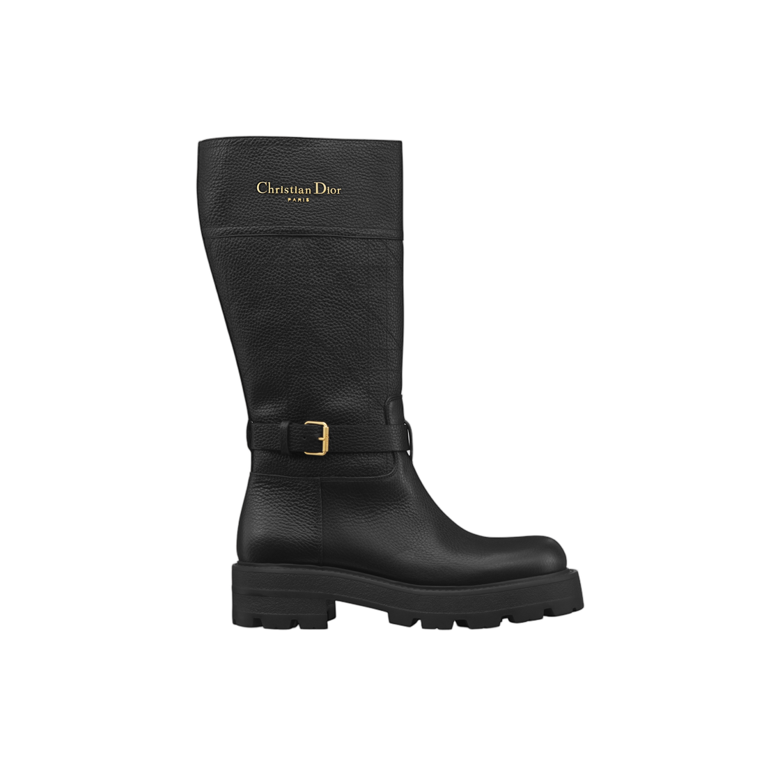 (W) 디올 D-타운 부츠 그레인드 까나쥬 카프스킨 블랙((W) Dior D-Town Boot Grained Cannage Calfskin Black) - 1