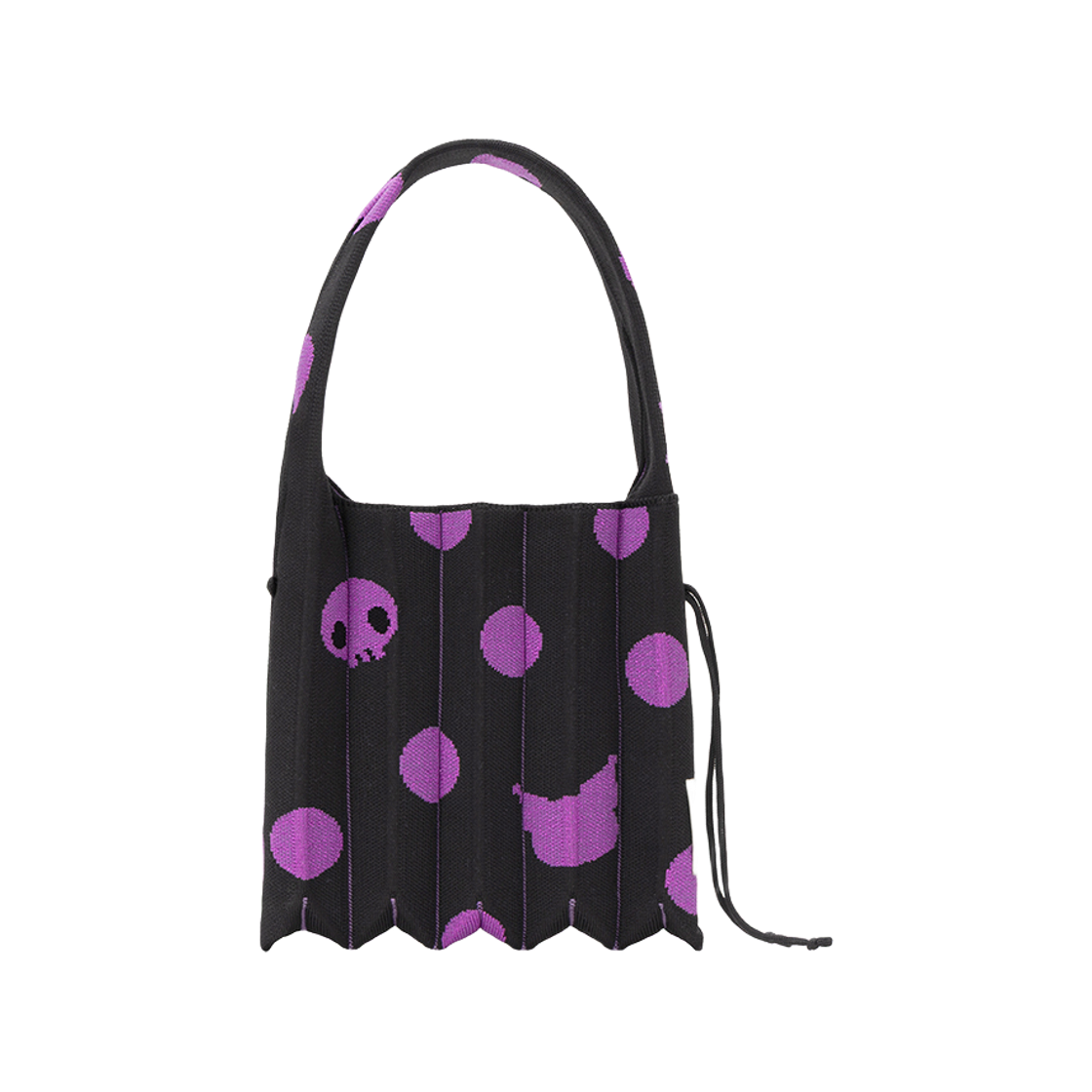조셉앤스테이시 럭키 플리츠 니트 스몰 도트 쿠로미 리치 블랙(Joseph&Stacey Lucky Pleats Knit S Dot Kuromi Rich Black)