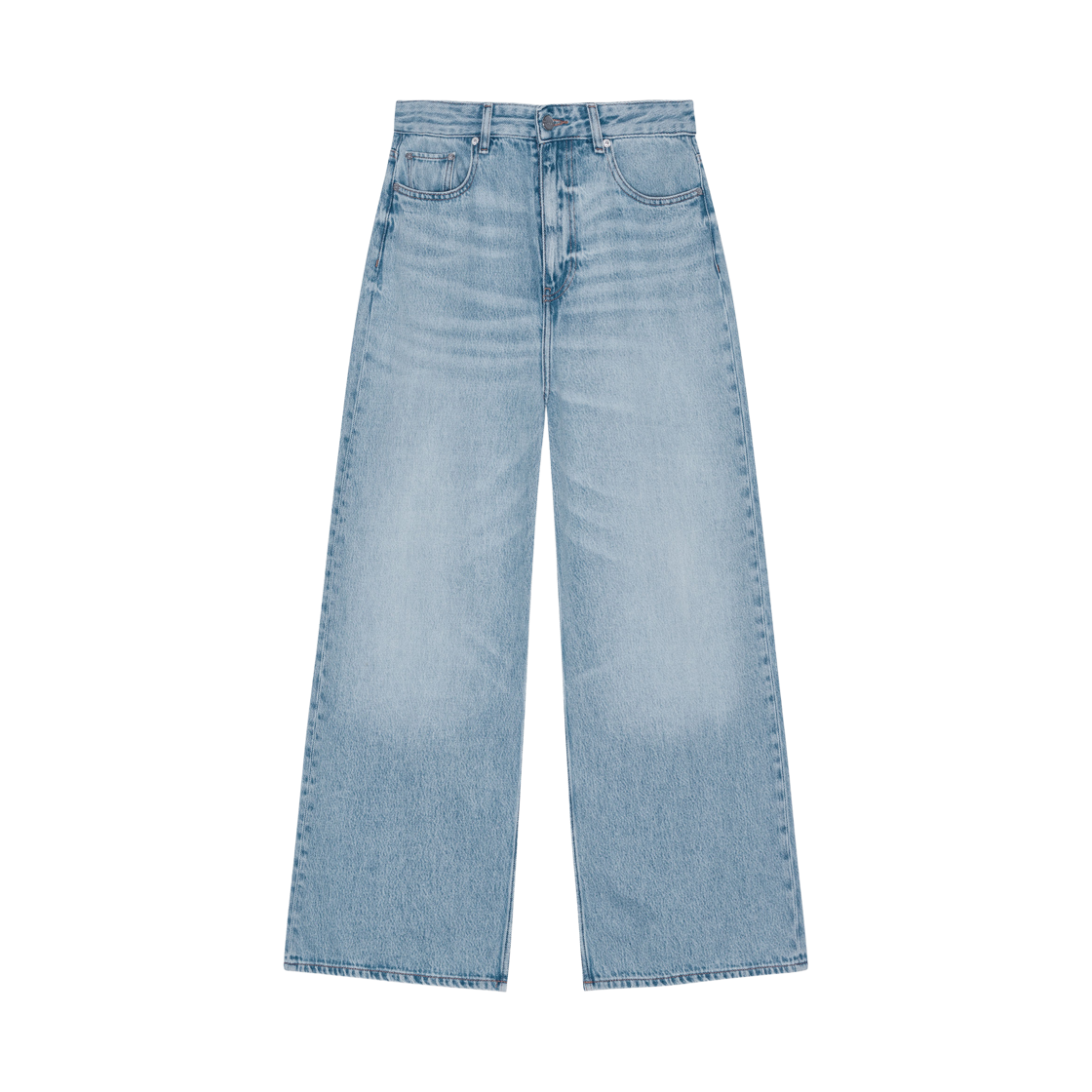 (W) 가니 배기 진 라이트 블루 스톤((W) Ganni Baggy Jeans Light Blue Stone)