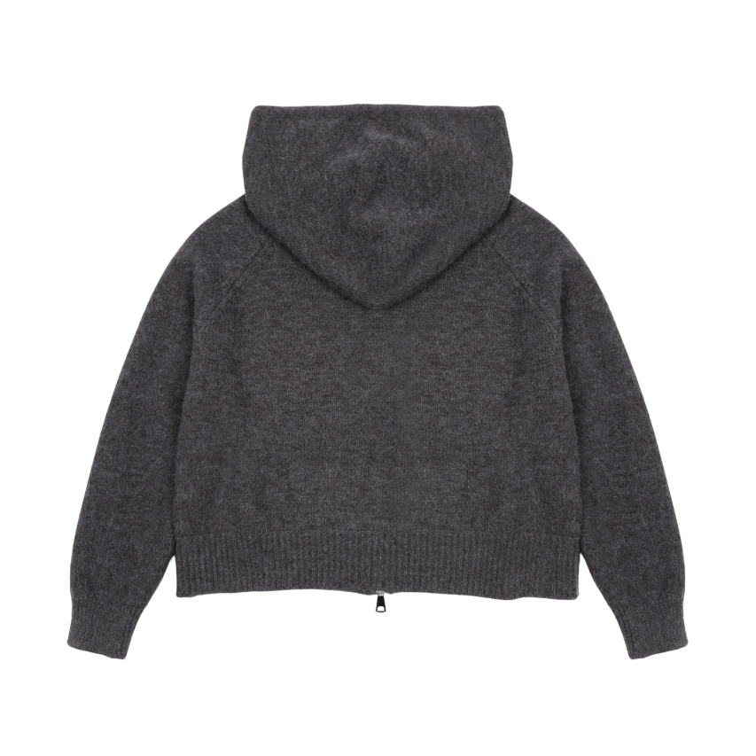 아수라 AS 베이직 니트 후드 집업 다크 그레이(Asura As Basic Knit Hood Zip Up Dark Grey) - 2