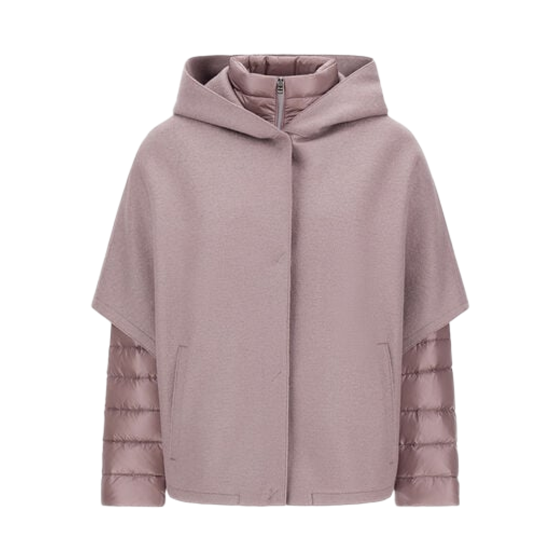 PI00154DR-33372-4400 (W) Herno Felted Wool Nylon Ultralight Resort Cape Light Lilla