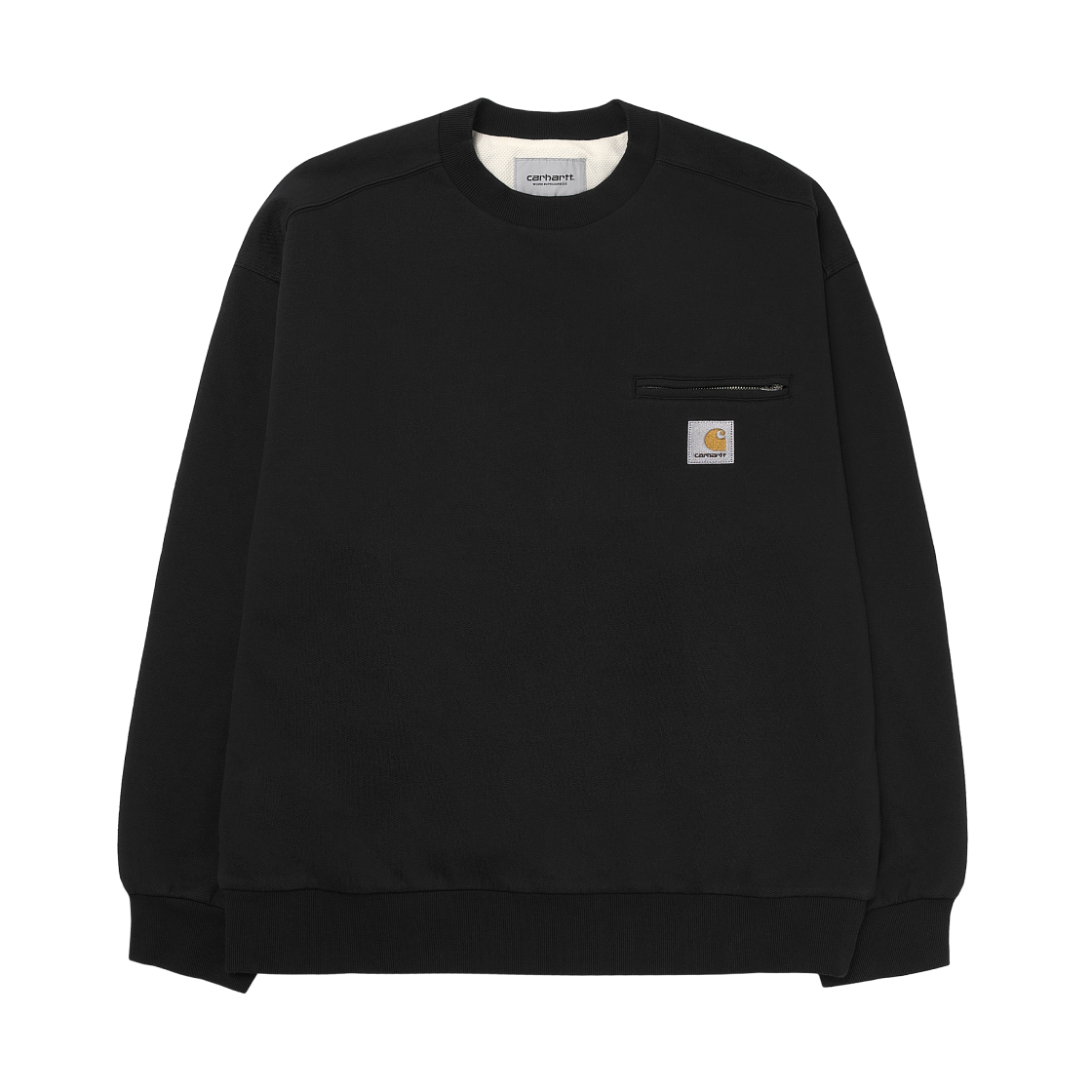 칼하트 WIP 디트로이트 스웨트셔츠 블랙 스톤 워시드(Carhartt WIP Detroit Sweatshirt Black Stone Washed)