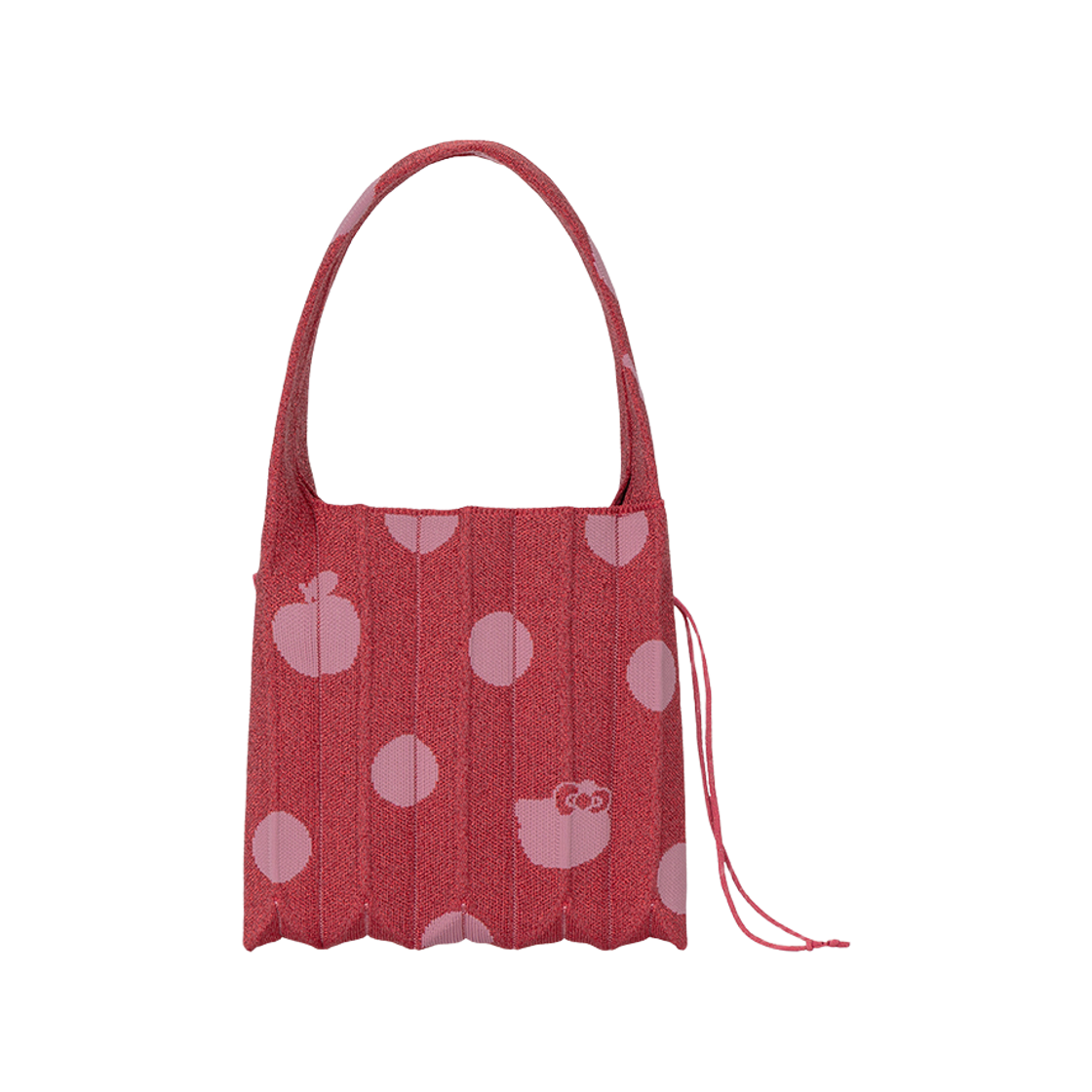 조셉앤스테이시 럭키 플리츠 니트 스몰 도트 헬로키티 코랄 레드(Joseph&Stacey Lucky Pleats Knit S Dot Hello Kitty Coral Red)