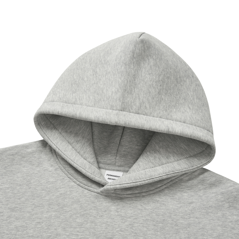 퍼머넌트 아카이브 컴퍼터블 PER 후드티 멜란지 그레이(Permanent Archive Comfortable Per Hoodie Melange Gray) - 3