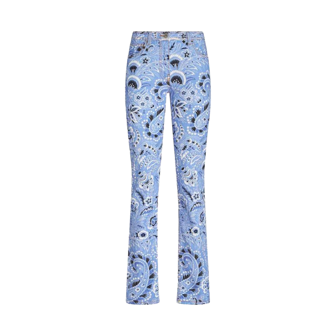 (W) 에트로 프린티드 데님 진 클리어 블루((W) Etro Printed Denim Jeans Clear Blue)