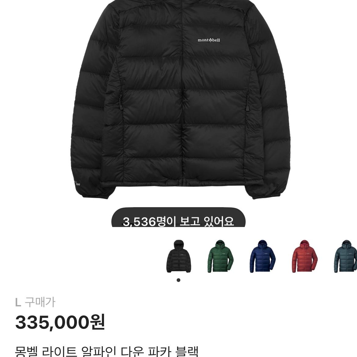 Montbell Light Alpine Down Parka Black 착용 스타일