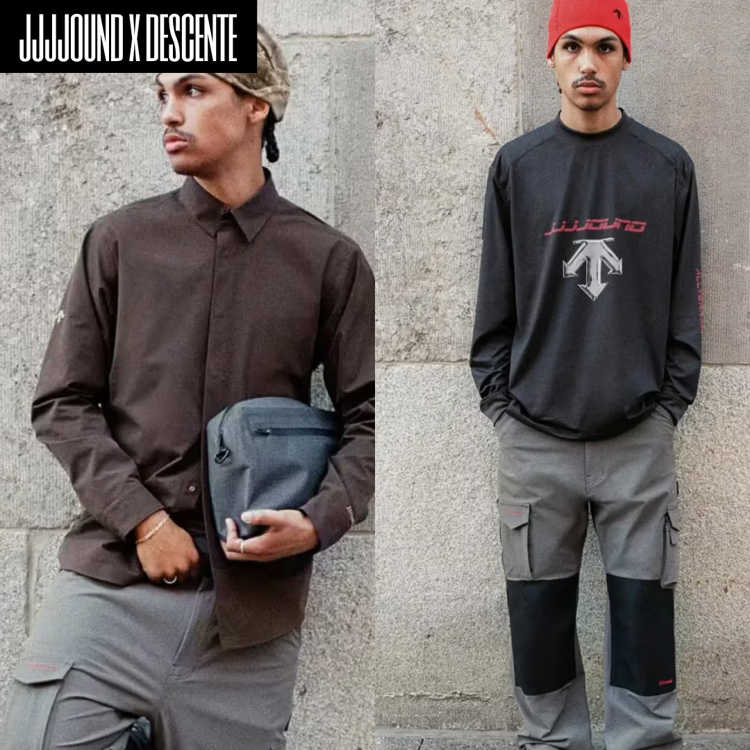 Descente Allterrain x JJJJound Hardshell Parka Black, Descente Allterrain x JJJJound Down Jacket Storm Blue 착용 스타일 - 3