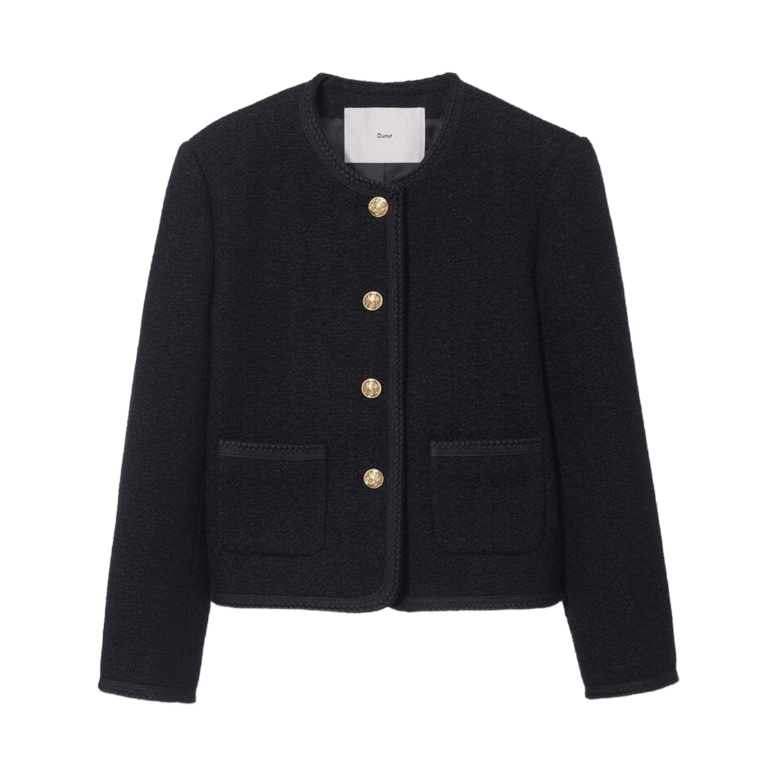 (W) 던스트 클래식 부클 트위드 자켓 블랙((W) Dunst Classic Boucle Tweed Jacket Black)