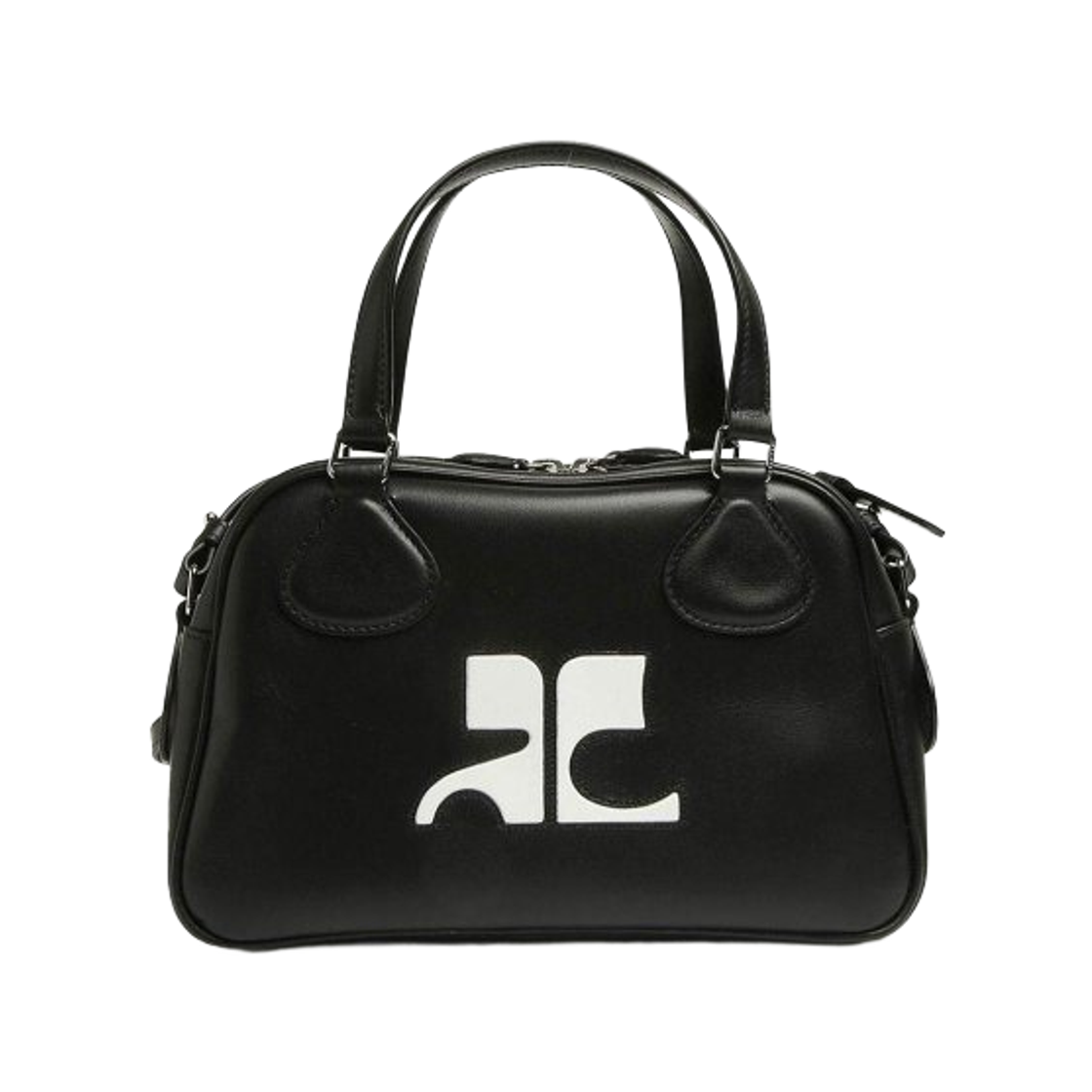 PERGSA062CR00659999 Courreges Reedition Leather Bowling Bag Black
