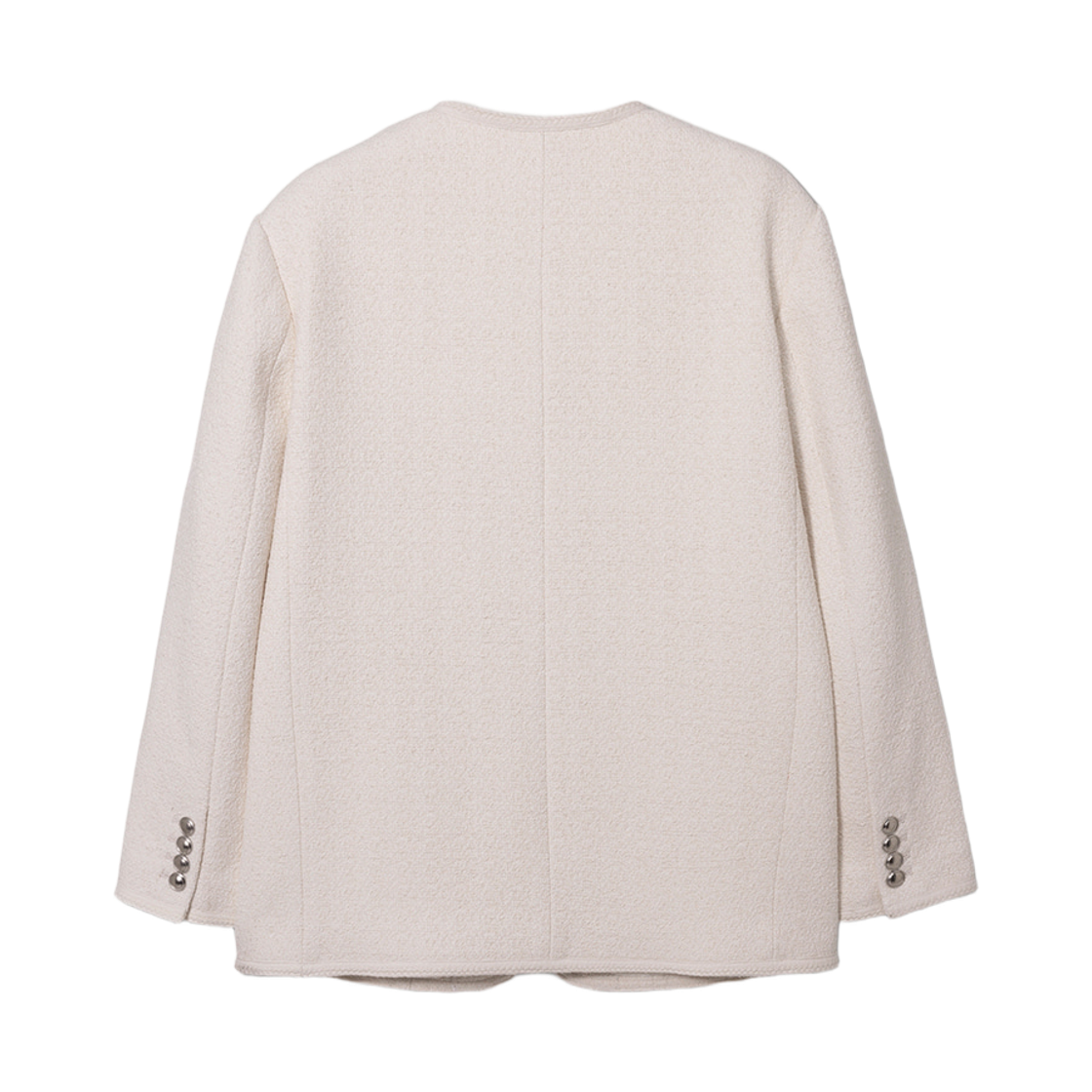 던스트 칼라리스 트위드 자켓 아이보리(Dunst Collarless Tweed Jacket Ivory) - 2