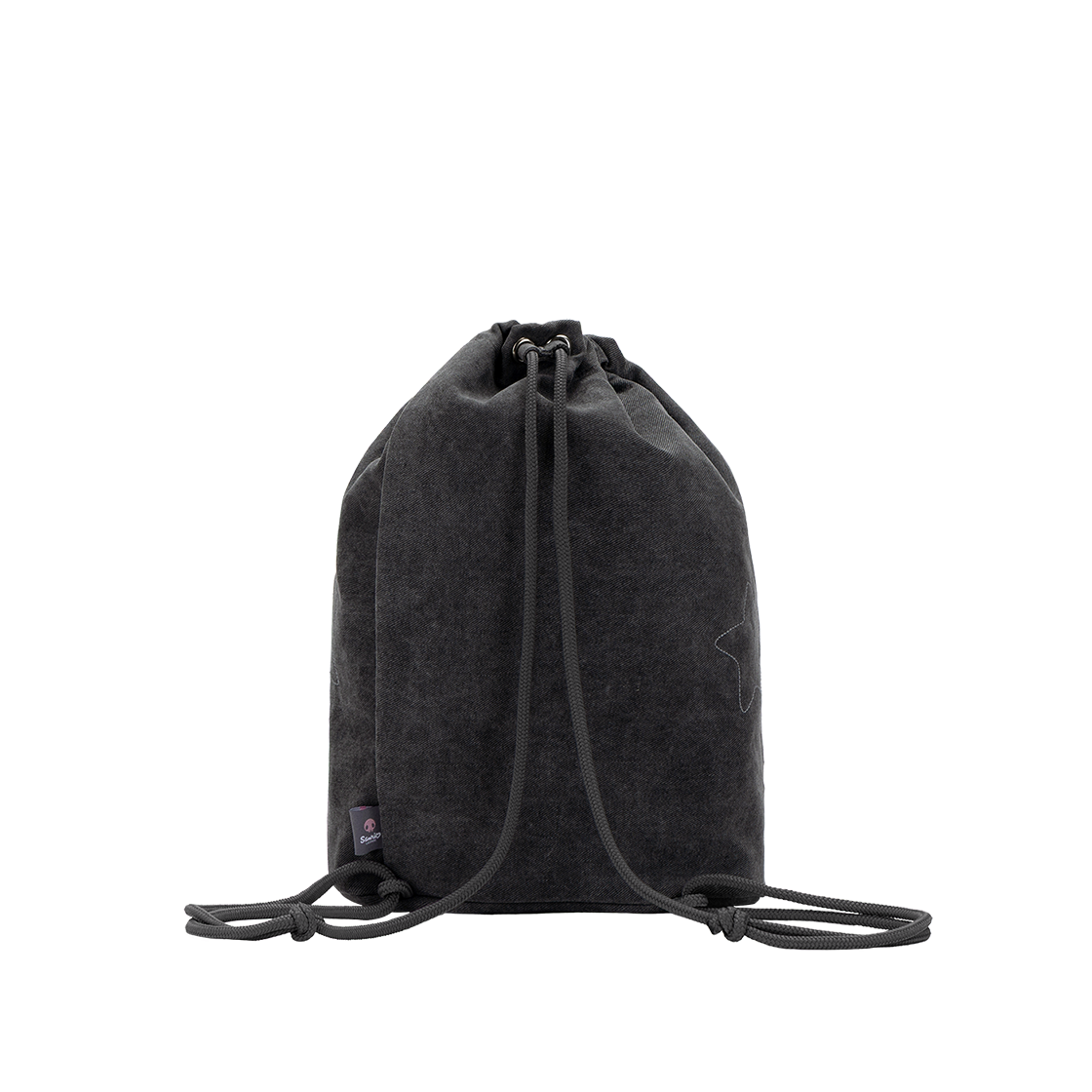 조셉앤스테이시 데님 스트링 백팩 쿠로미 워시드 차콜(Joseph&Stacey Denim String Backpack Kuromi Washed Charcoal) - 2