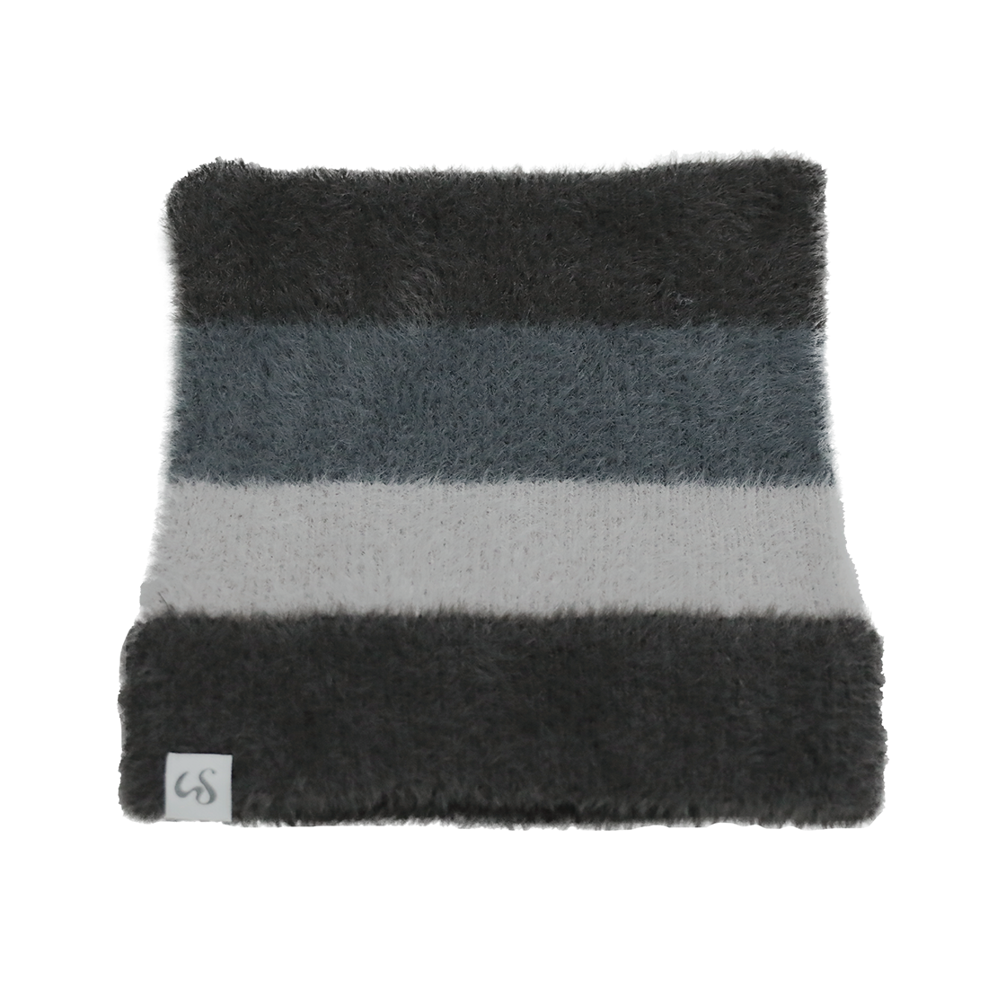 LUV054 UGLYSHADOW Striped Cat Beanie Blue Grey
