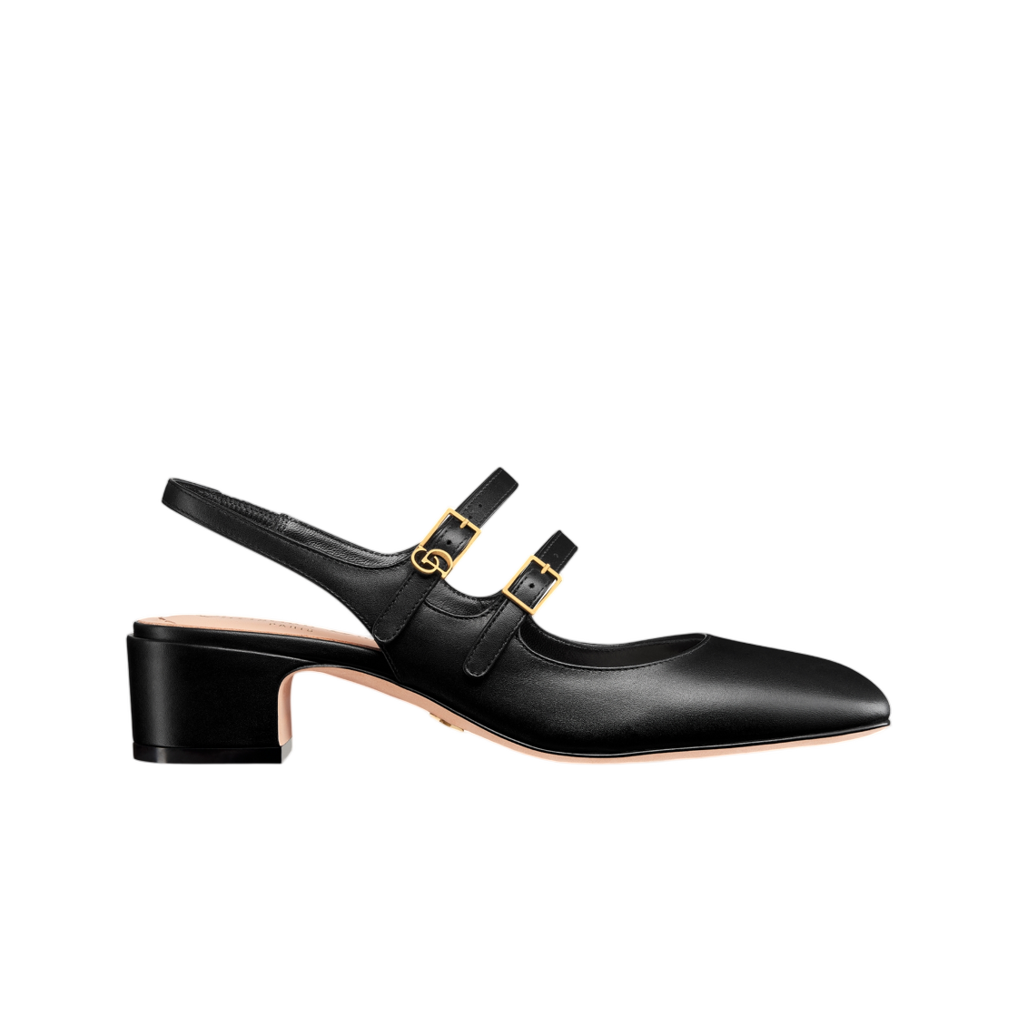 (W) 디올 셰리 슬링백 펌프스 서플 카프스킨 블랙((W) Dior Cherie Slingback Pumps Supple Calfskin Black)