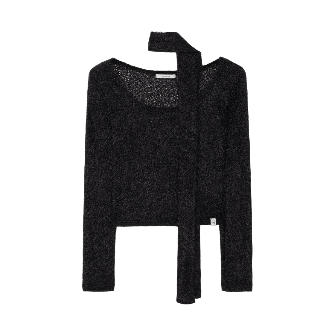 LUV024 UGLYSHADOW Scarf Round T-shirt Black