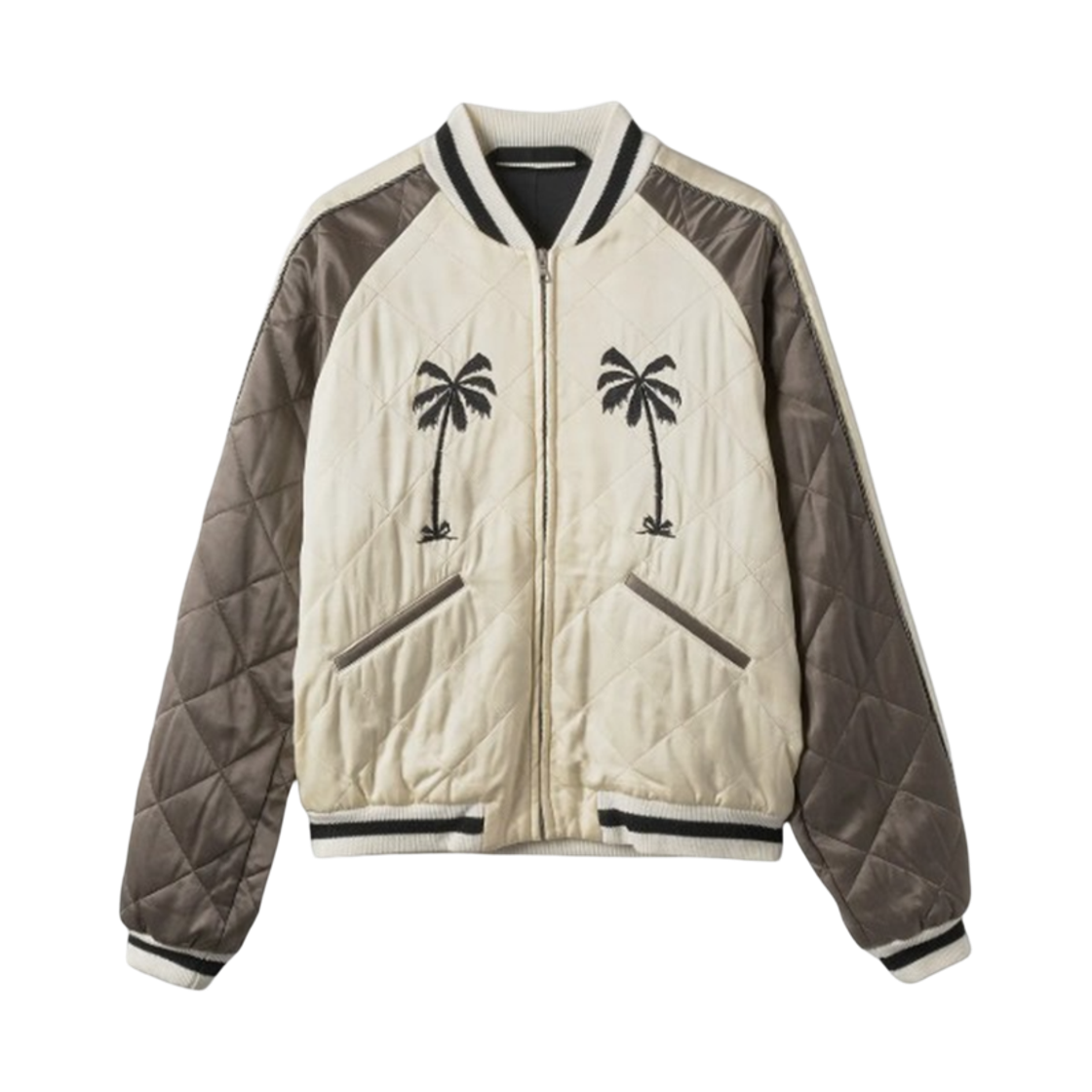 P2BMMA191 Palm Angels Upsidedown Palm Sukajan - White