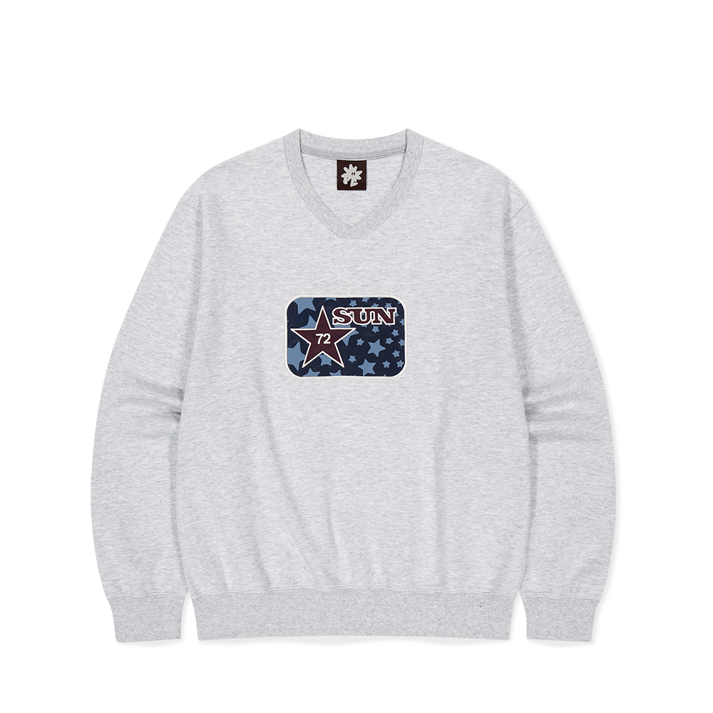 SL253TSWOW02HR SUNLOVE Star V Sweat Heather Grey