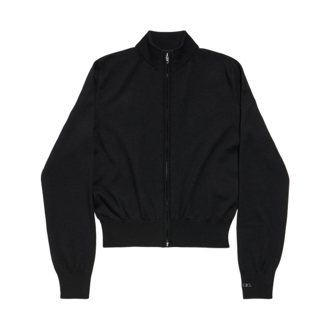(W) 발렌시아가 집 업 스웨터 블랙((W) Balenciaga Zip Up Sweater Black) - 1
