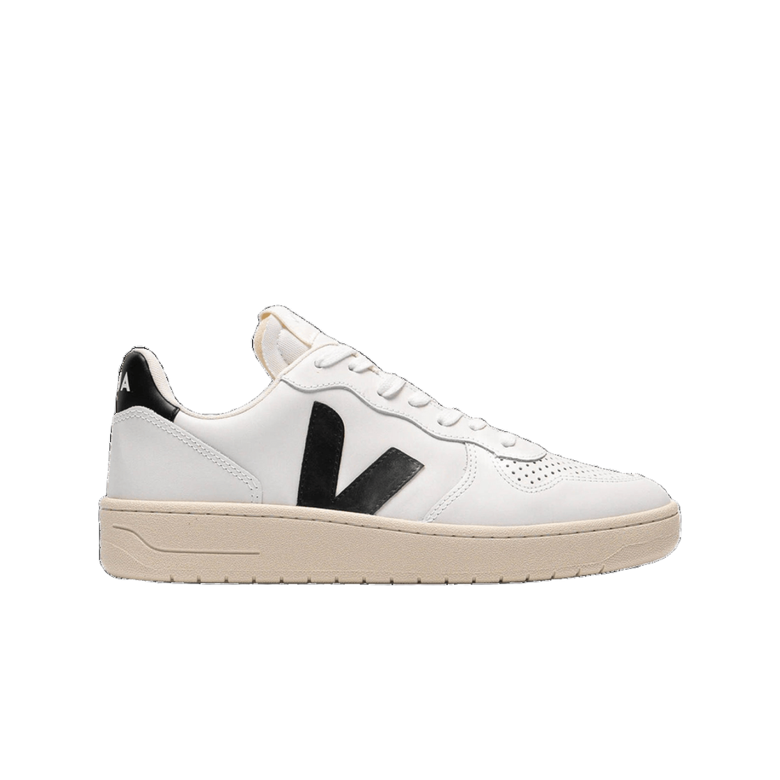 베자 V-10 프라임 레더 화이트 블랙(Veja V-10 Prime Leather White Black)
