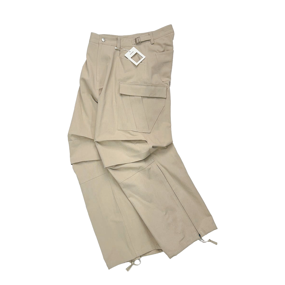 논노드 사이드 집 카고 팬츠 베이지(Nonnod Side Zip Cargo Pants Beige)